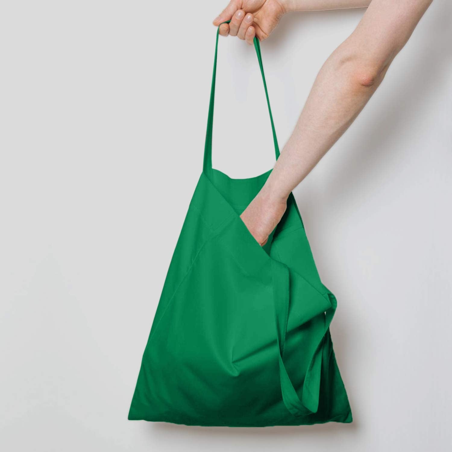 Npbag 25 Pack 15 ' ' X 16 ' ' Green Cotton Tote Bags, Blank Bulk Cloth Bags With 1Pc Of Ptfe Teflon Sheet